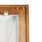 White Abstract Dimensional Wall Art in Brown Frame